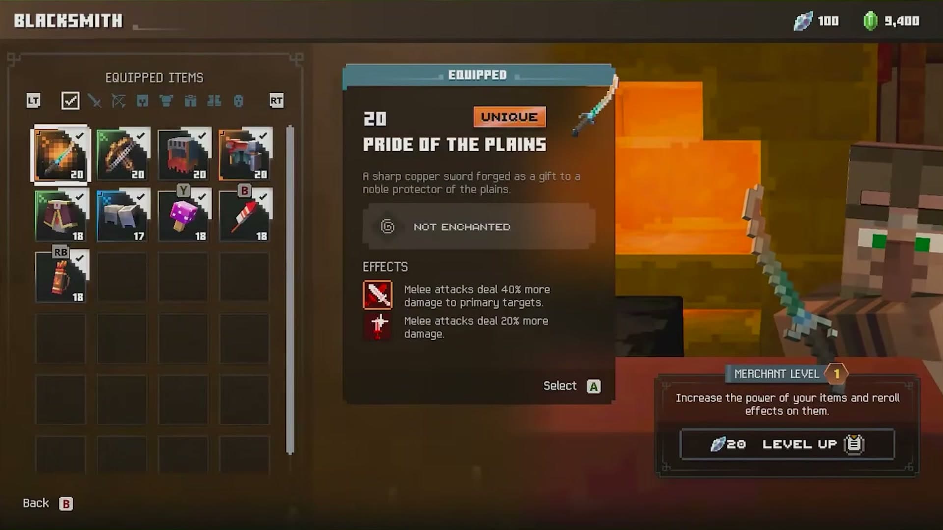 Pride of the Plains in the Blacksmith panel
